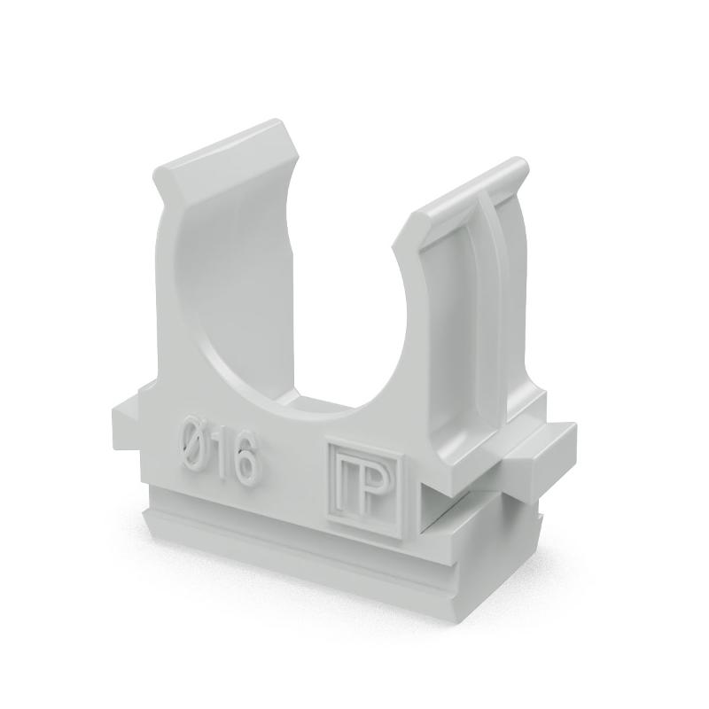 Крепёж-клипса для труб Полистирол д16 (100шт/2000шт уп/кор) | PR.02716 | Промрукав